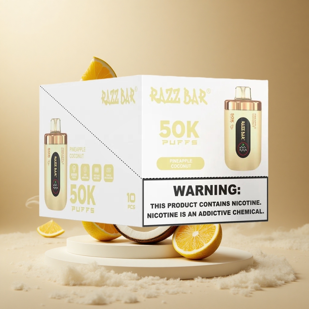 Ananas Kokos Razz Bar 50K 50000 Zaciągnięć Ładowany vape wholesale Poland