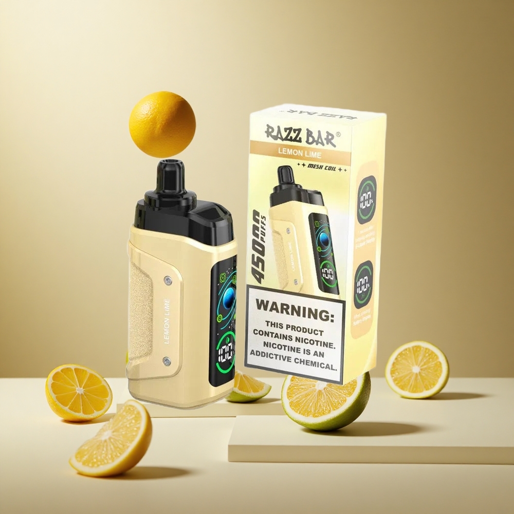 Cytrynowo-Limonkowy Razz Bar 45000 Zaciągnięć z Regulacją Przepływu Powietrza vape wholesale Poland