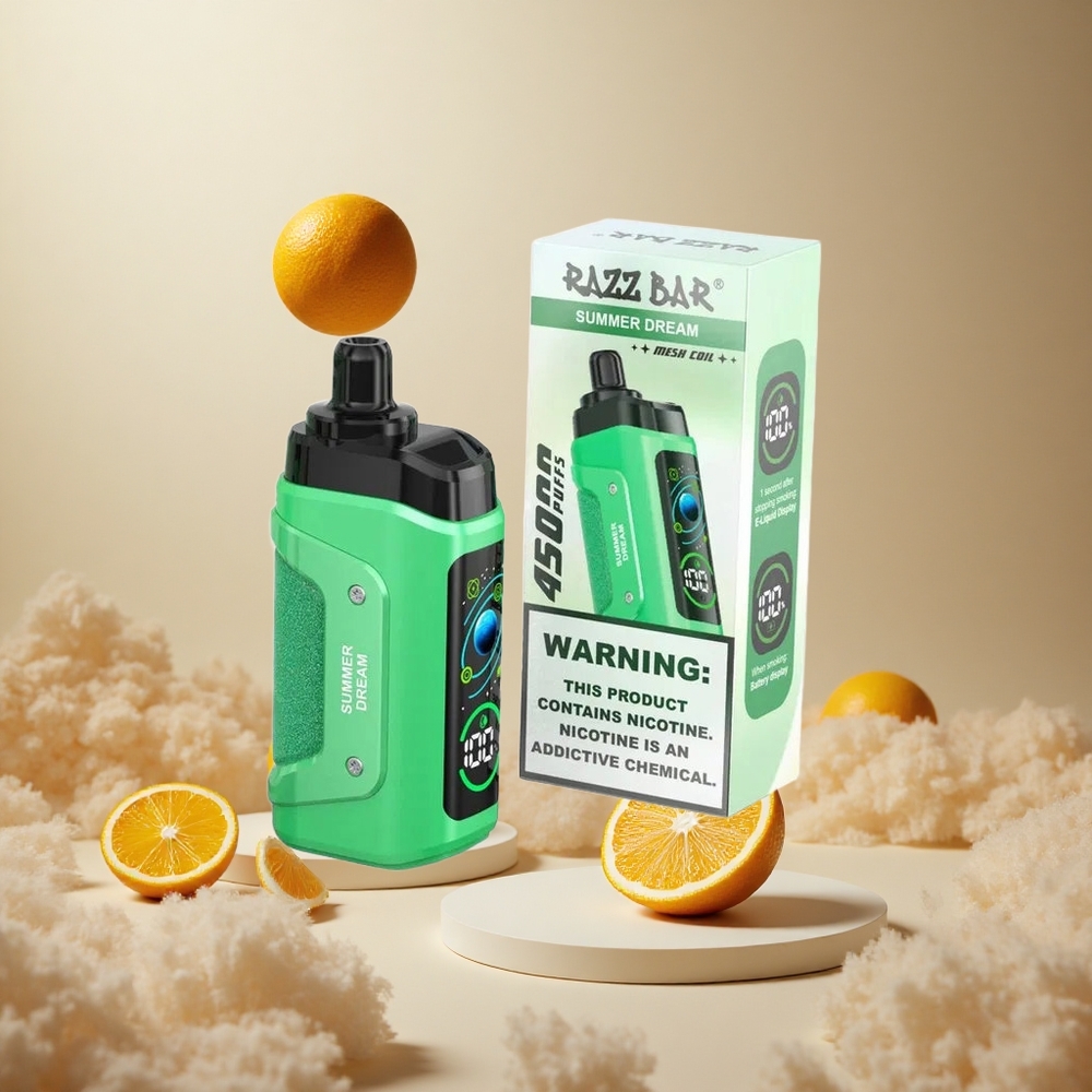 Letnia Marca Razz Bar 45000 Zaciągnięć Typ-C Ładowany vape wholesale Poland