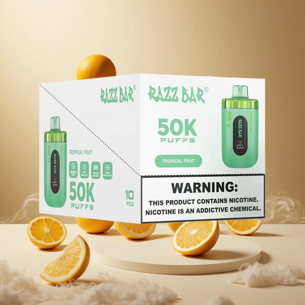 Owoc Tropikalny Razz Bar 50K Zaciągnięć 50000 Zaciągnięć Typ-C vape wholesale Poland
