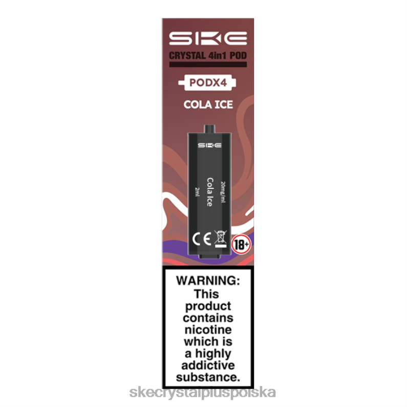 SKE crystal 2400 4 w 1 wstępnie napełnione kapsułki - 4 szt różne smaki 62FJ100 SKE Vape Pen