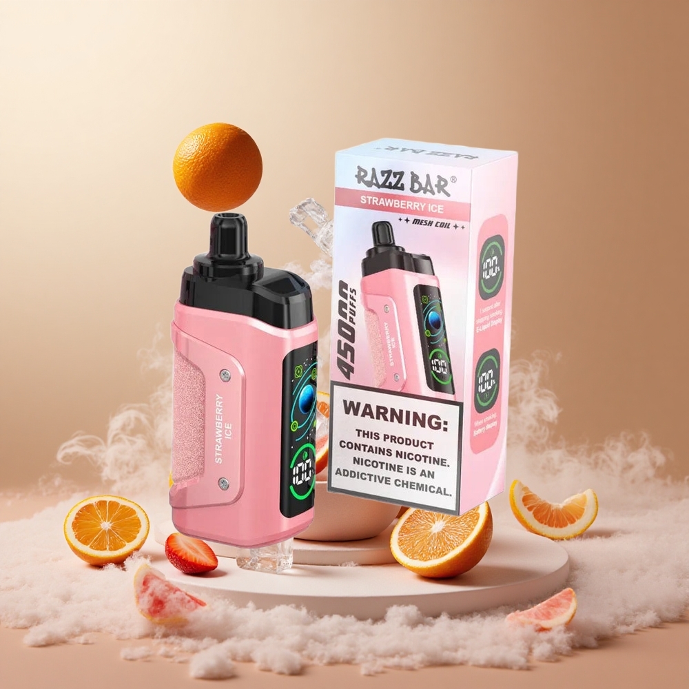 Truskawkowo-Lodowa Razz Bar 45000 Zaciągnięć Wymienny Wlot Powietrza vape wholesale Poland