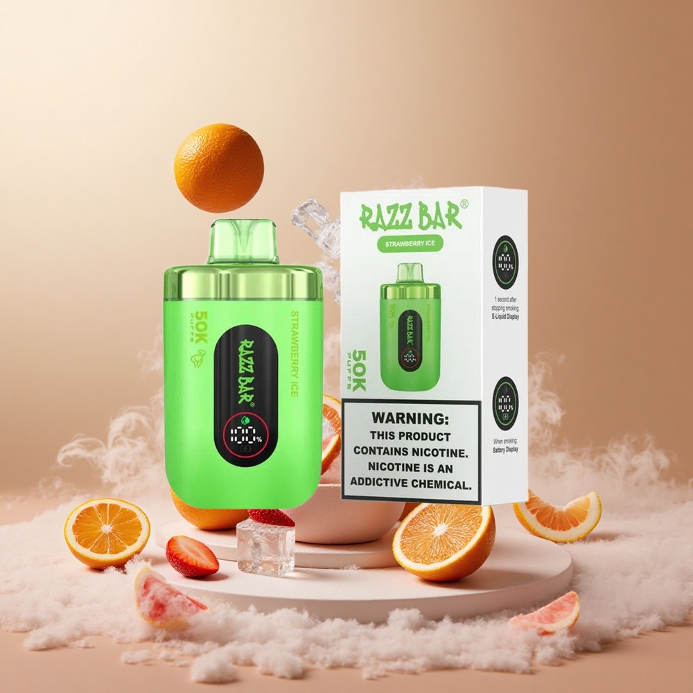 Truskawkowy Lód Razz Bar 50K Zaciągnięć 650 Mah vape wholesale Poland