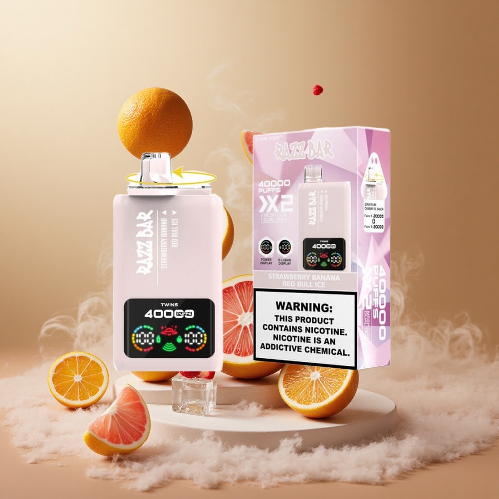 Truskawka Banan_Razz Bar 40000 Zaciągnięć Wyświetlacz Mocy vape wholesale Poland