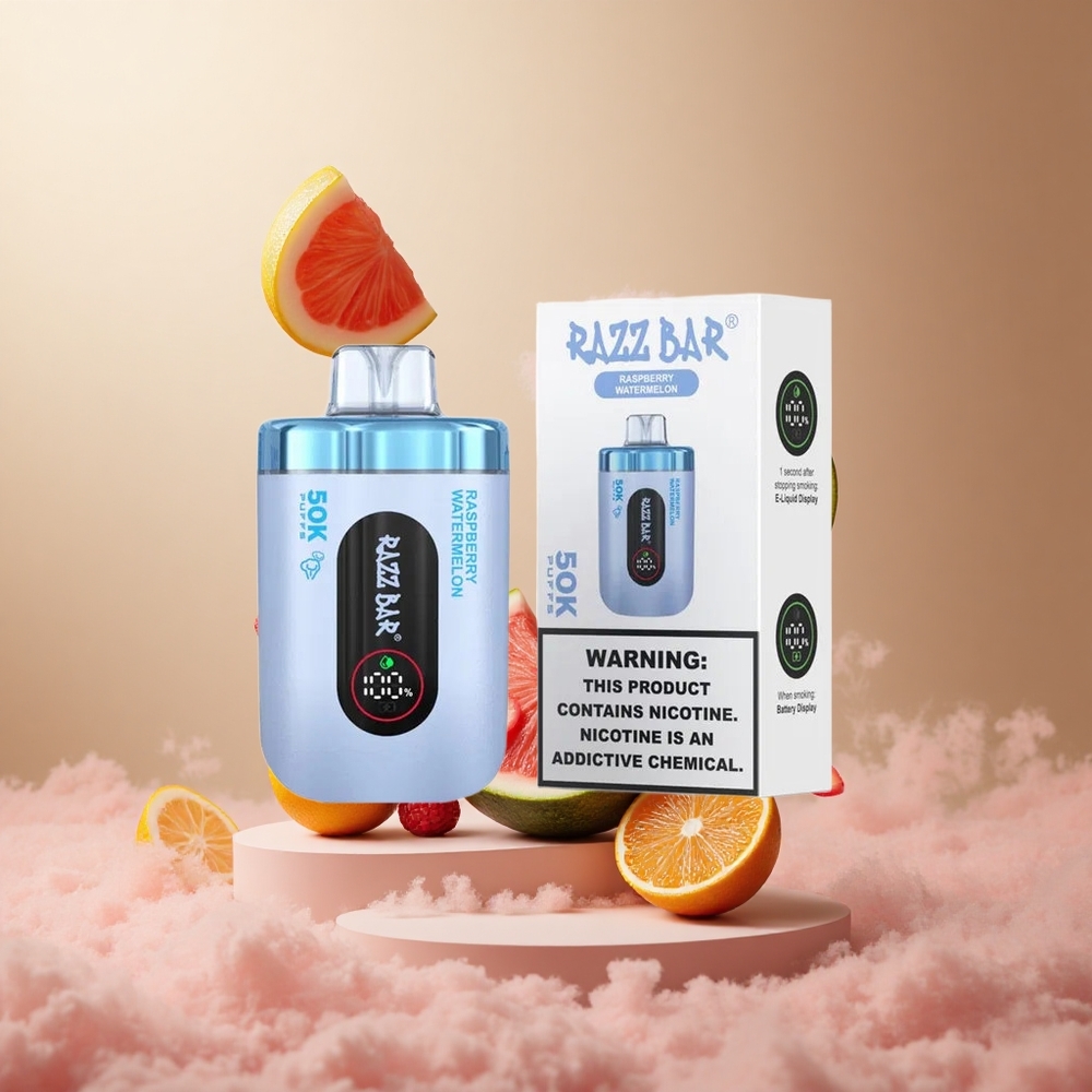 Malinowo-Arbuzowy Razz Bar 50K Zaciągnięć 1.0 Ohm Mesh Coil vape wholesale Poland