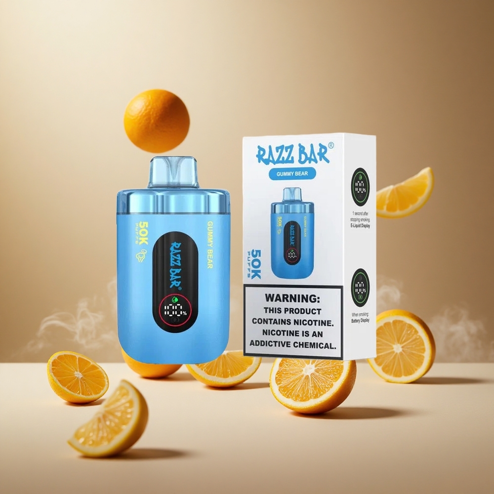 Miś Gumiś Razz Bar 50K Zaciągnięć 1.0 Ohm Mesh Coil 650 Mah vape wholesale Poland