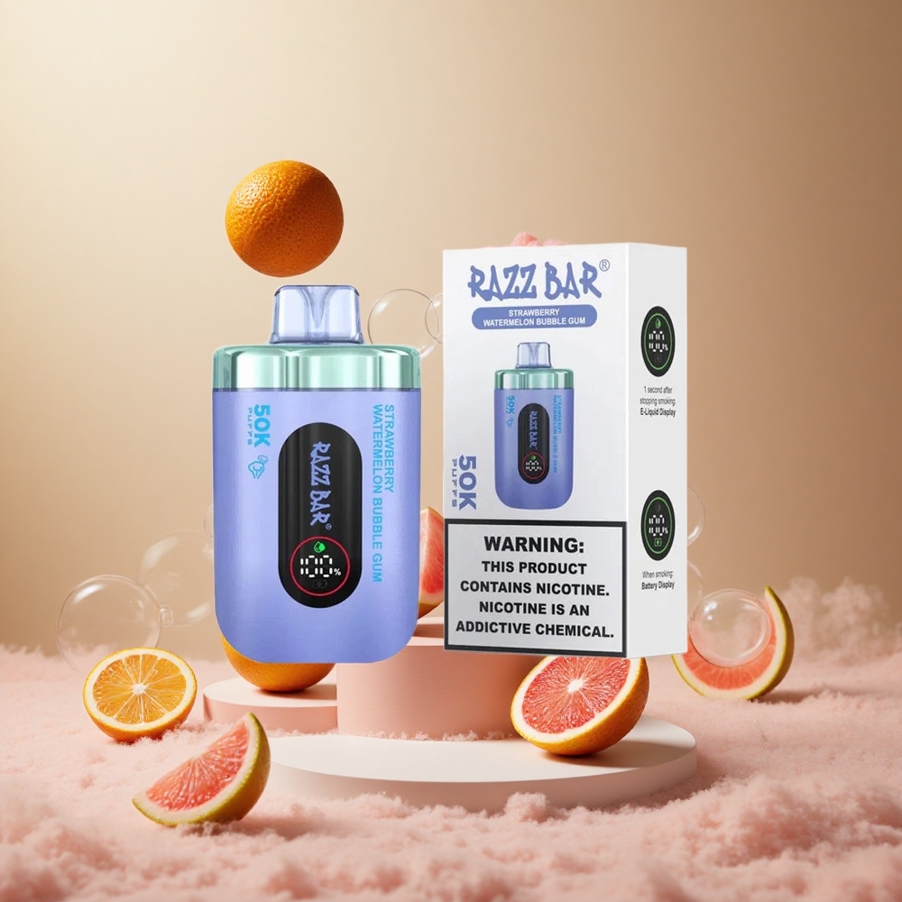 Truskawka Arbuz Bubble Gum Razz Bar 50K Zaciągnięć 50000 Zaciągnięć Typ-C vape wholesale Poland