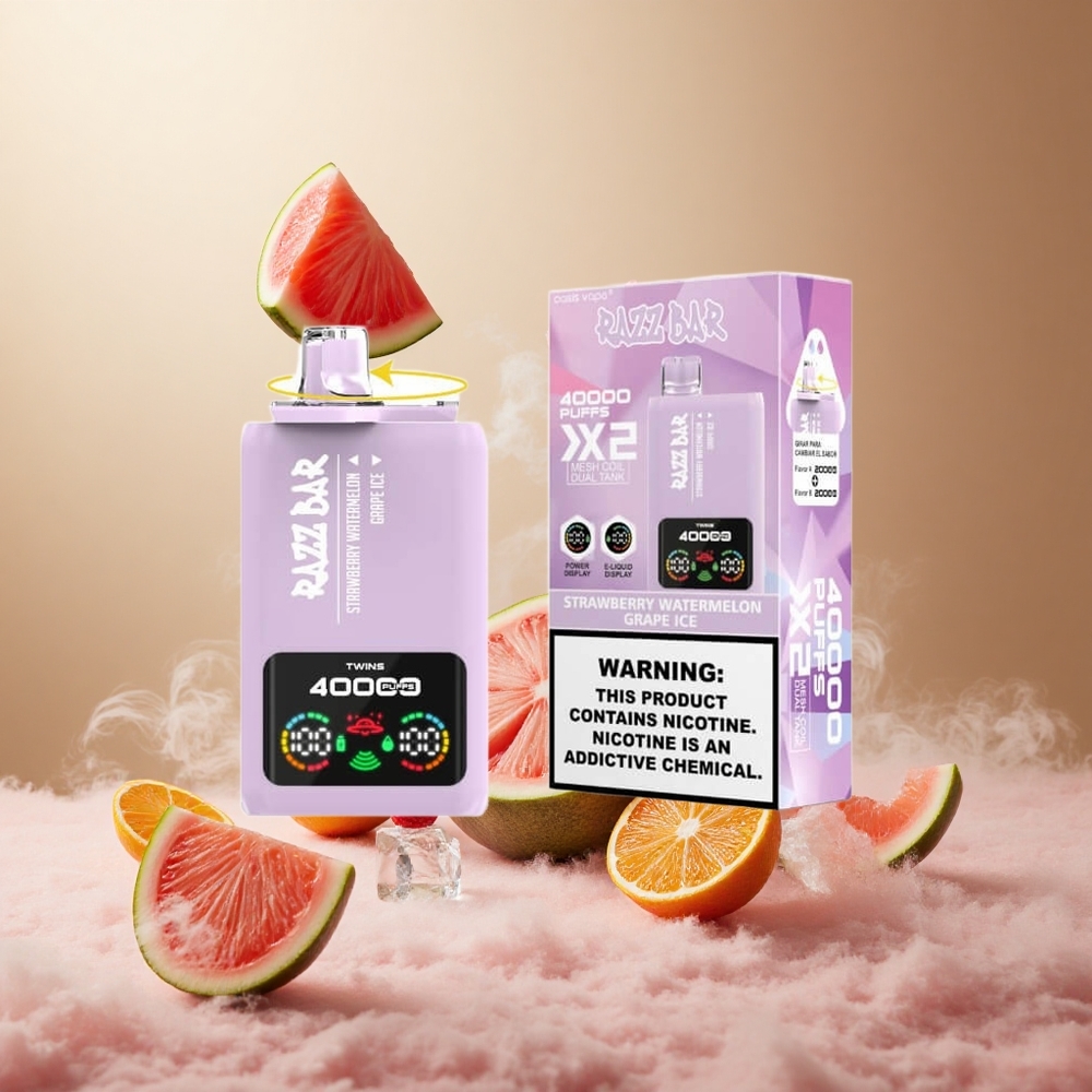 Truskawka Arbuz_Lód Winogronowy Razz Bar 40000 Zaciągnięć Wyświetlacz Mocy vape wholesale Poland