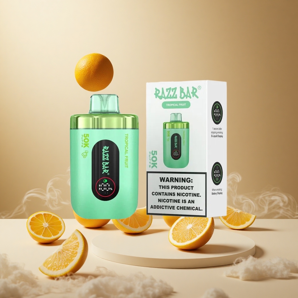 Owoc Tropikalny Razz Bar 50K Zaciągnięć 50000 Zaciągnięć Typ-C vape wholesale Poland