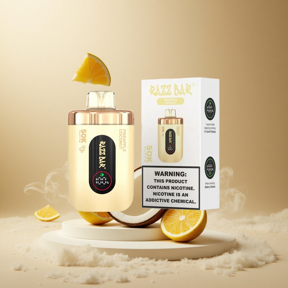 Ananas Kokos Razz Bar 50K 50000 Zaciągnięć Ładowany vape wholesale Poland