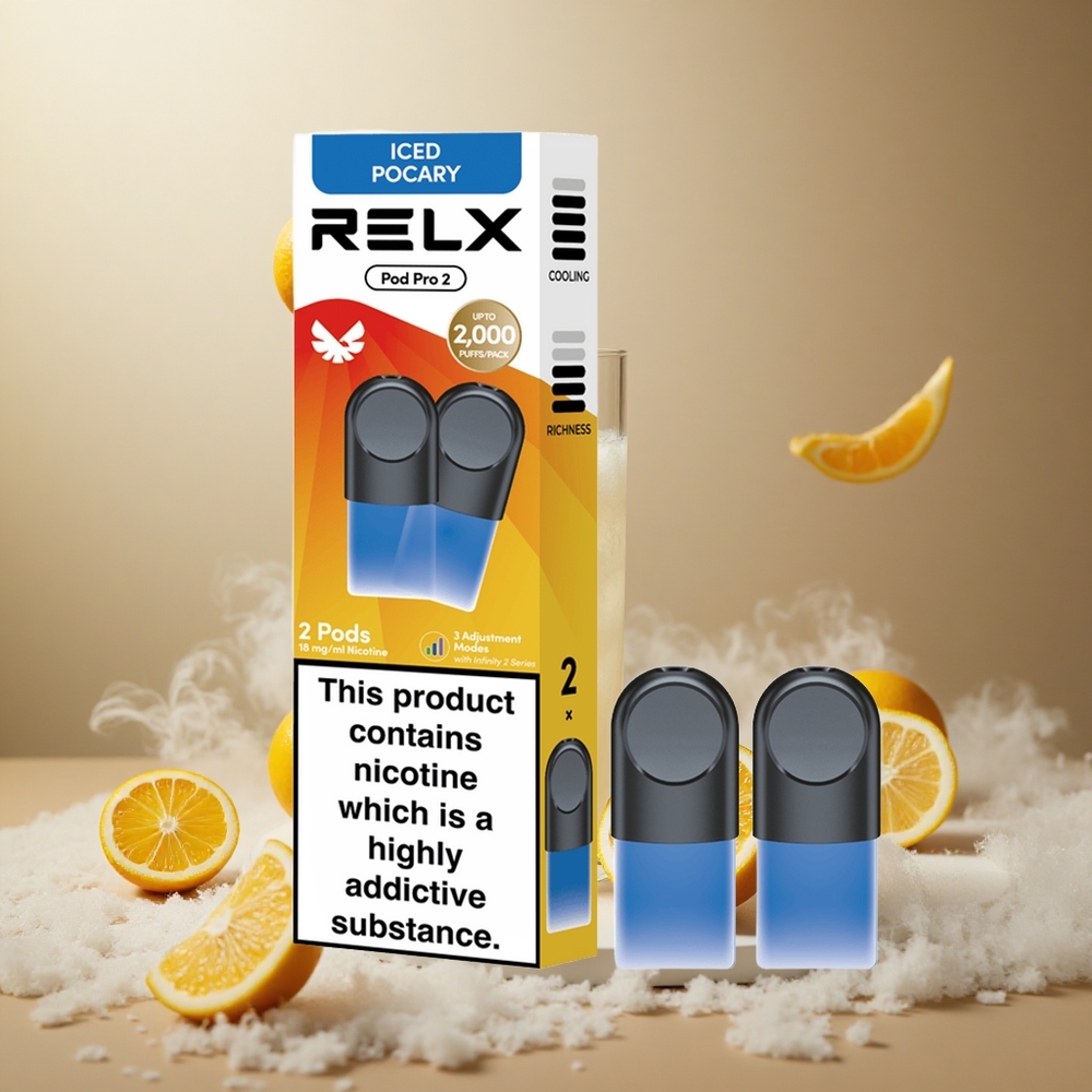 Lodowy Napój Pocary RELX Pod Pro 2 600 zaciągnięć 18 nikotyny vape wholesale Poland