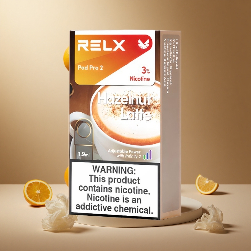 Orzech Laskowy Latte RELX Pod Pro 2 600 zaciągnięć 3 nikotyny vape wholesale Poland